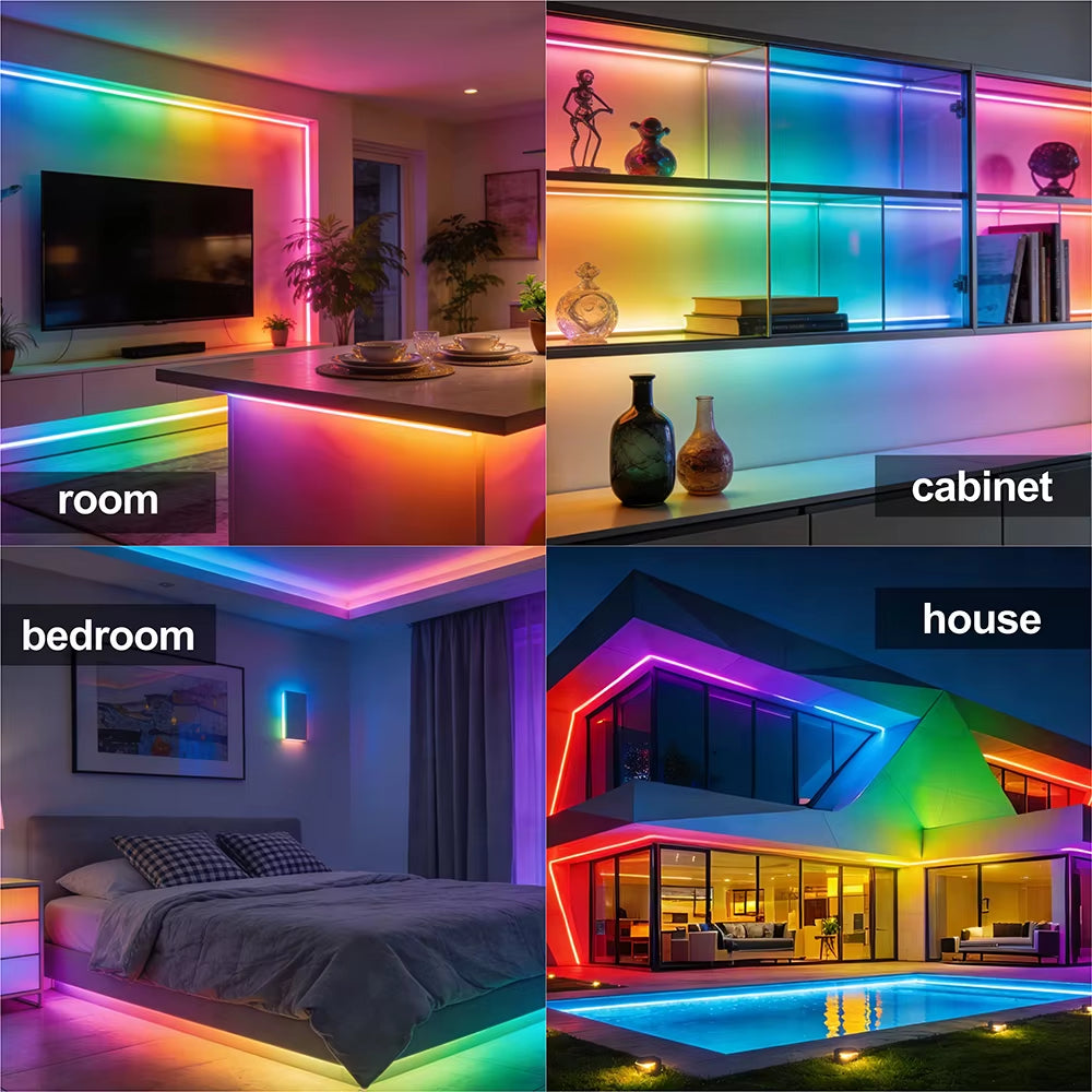 FOB COB Light Strip, SPI Addressable WS2811, Dreamy Colors, 360/480/576/720 Leds, Low-Voltage 5V/12V/24V RGB LED Light Strip